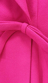 DOUBLE WOOL BLEND LONG COAT IN PINK DRESS STYLE OF CB 