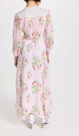 FLORAL PRINT MIDI DRESS IN PINK DRESS STYLE OF CB 