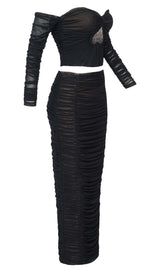 HEART EMBELLISHED TWO PIECE SET IN BLACK styleofcb 