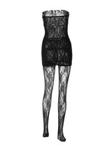 STRAPLESS LACE MINI DRESS IN BLACK Dresses sis label 