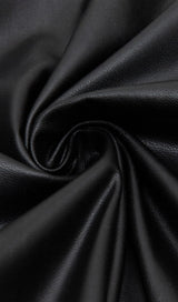 STITCHED LEATHER TIGHT MINI DRESS IN BLACK styleofcb 