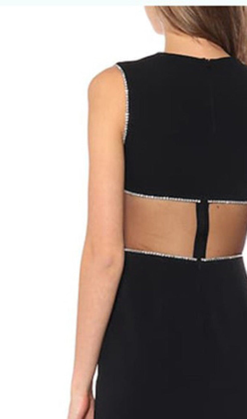 OPEN-WAISTED STITCHED BUTTOCK DRESS IN BLACK styleofcb 