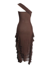 ASYMMETRIC SEE THROUGH RUFFLE DRESS Dresses styleofcb 