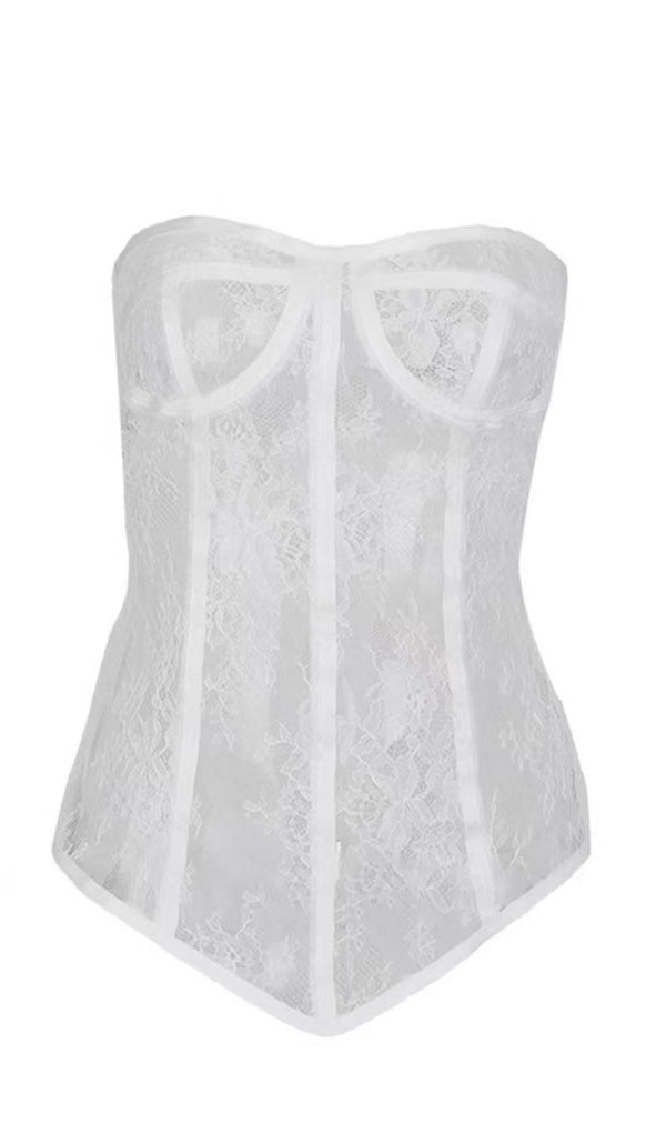 LACE TOPS IN WHITE Clothing styleofcb XS WHITE 