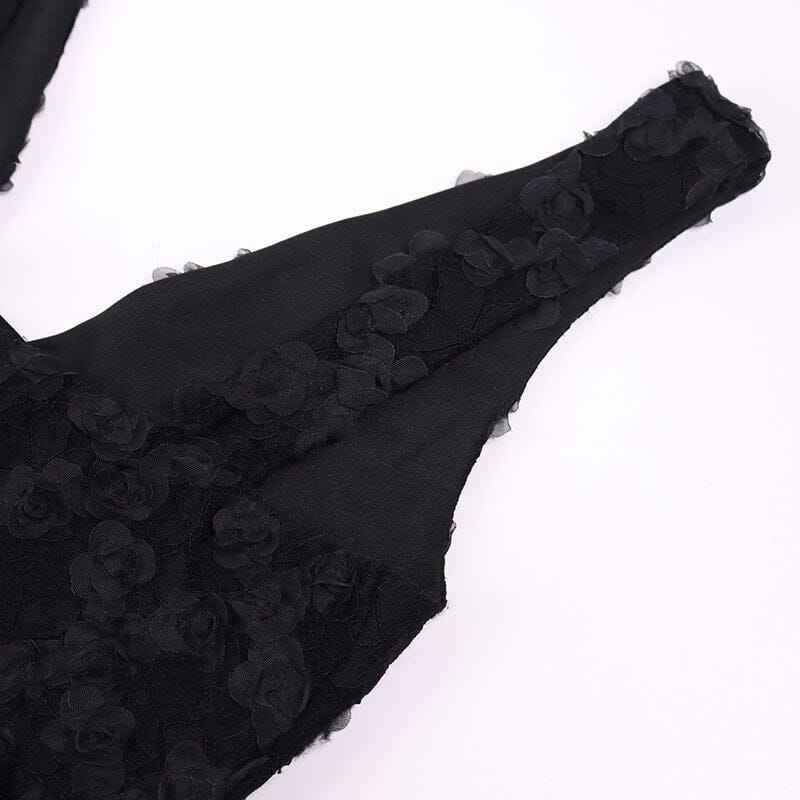LACE STRAPPY BANDEAU MINI DRESS IN BLACK DRESS styleofcb 