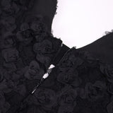LACE STRAPPY BANDEAU MINI DRESS IN BLACK DRESS styleofcb 