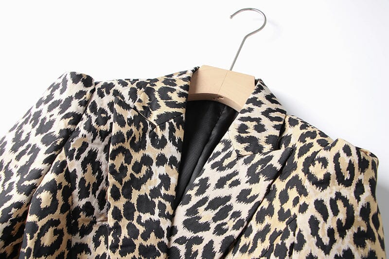 LEOPARD BREAST JACQUARD JACKET DRESS STYLE OF CB 