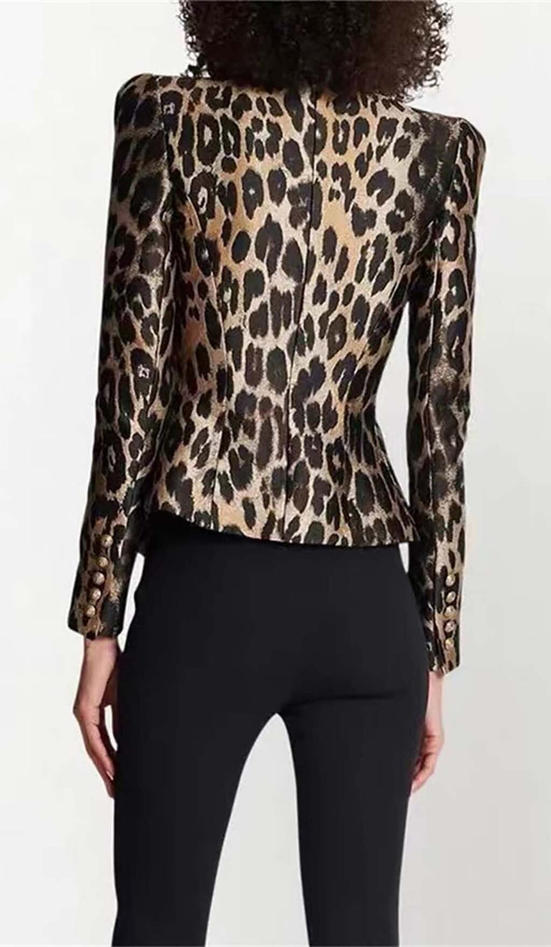 LEOPARD BREAST JACQUARD JACKET DRESS STYLE OF CB 