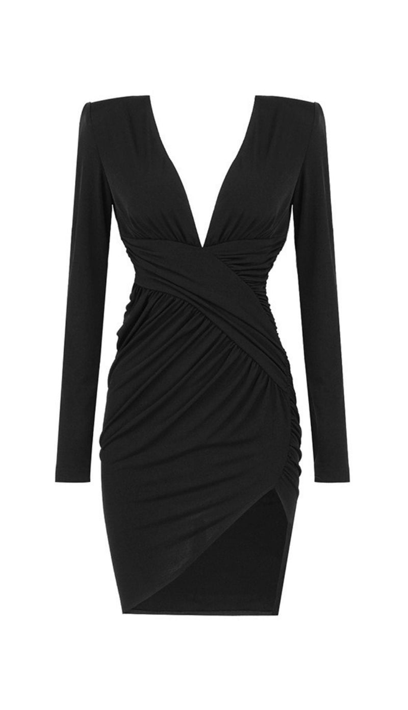 Long sleeve slim blazer dress styleofcb BLACK XS 