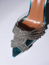 CRYSTAL EMBELLISHED SANDALS IN BLUE Shoes styleofcb 