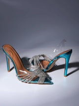 CRYSTAL EMBELLISHED SANDALS IN BLUE Shoes styleofcb 