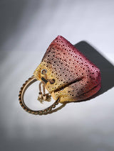 CRYSTAL EMBELLISHED BUCKET BAG IN OMBRE Bags styleofcb 