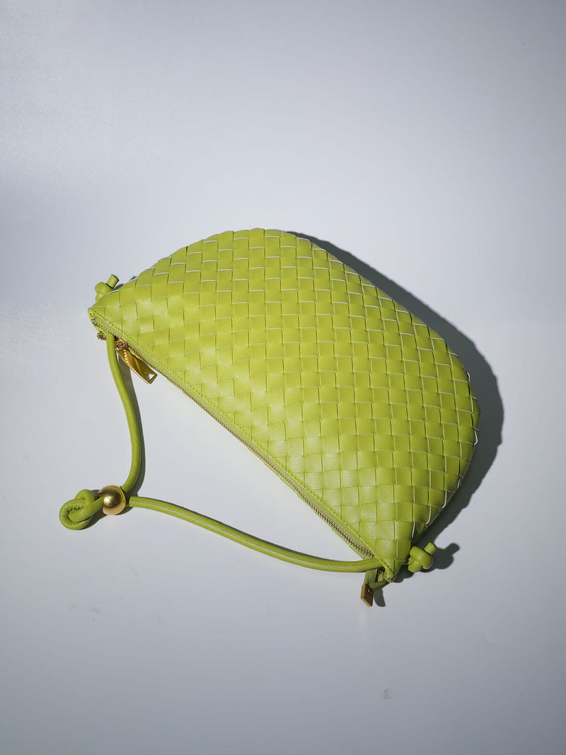 MIDGE WOVEN DRAWSTRING BAG IN GREEN Bags Oh CICI 