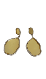 Mirror exaggerated earrings.