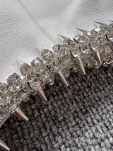 BANDAGE DIAMOND STRAPPY MINI DRESS IN WHITE styleofcb 