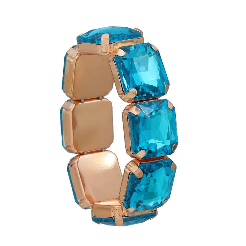 SQUARE RHINESTONE BRACELET Bracelet sis label BLUE 