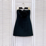 STRAPLESS CUTOUT MINI DRESS IN BLACK Dresses styleofcb 