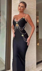 BANDAGE SWEETHEART SPLIT MAXI DRESS IN BLACK Dresses styleofcb 