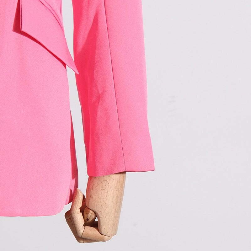 CUTOUT BLAZER SUIT IN PINK styleofcb 