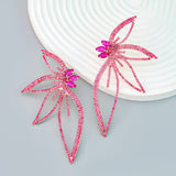 CRYSTAL FLOWER EARRINGS IN PINK Earrings styleofcb 