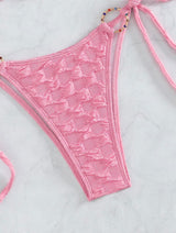 LACE UP BIKINI IN PINK styleofcb 