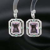 ZIRCON GEOMETRIC EARRINGS Earrings blingmyfriend PINK 