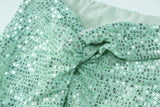 SEQUIN TWO PIECES SUIT IN GREEN Sets styleofcb 