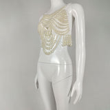 PEARL EMBELLISHED BUSTIER TOP Tops styleofcb 