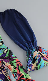OFF SHOULDER FLOWY SLEEVES MAXI DRESS IN MULTI-COLOR DRESS STYLE OF CB 