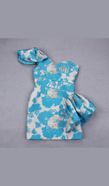 ONE SHOULDER MINI DRESS IN BLUE Dresses styleofcb 