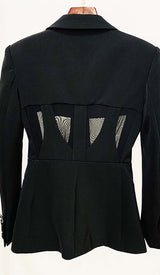 PANELED PERSPECTIVE JACKET SUIT IN BLACK DRESS STYLE OF CB 