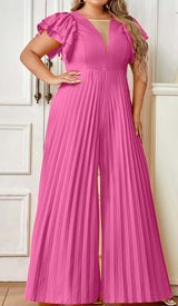 PLUNGE PLATED MAXI DRESS IN RED DRESS STYLE OF CB 