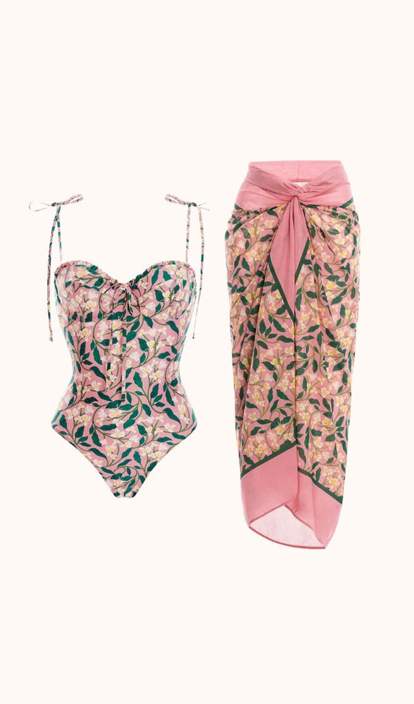 Padme Floral Swimwear Two Piece Set Swimwear styleofcb 