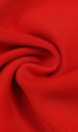 RED CRYSTAL STRAPS CROSET DRESS styleofcb 