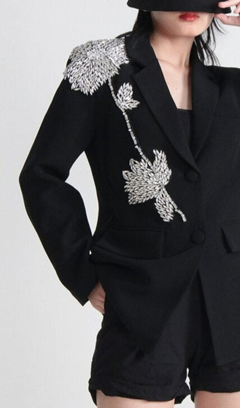 RHINESTONE DETAIL JACKET IN BLACK DRESS STYLE OF CB 