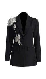 RHINESTONE DETAIL JACKET IN BLACK DRESS STYLE OF CB 