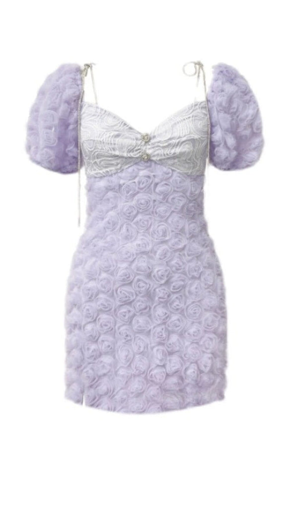ROSE EMBELLISHED MINI DRESS IN LILAC DRESS STYLE OF CB 