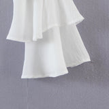 RUFFLE-TRIMMED CROP TOP DRESS STYLE OF CB 