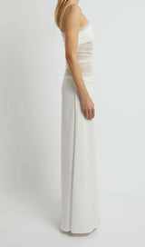 STRAPPY MESH MAXI DRESS IN WHITE DRESS styleofcb 