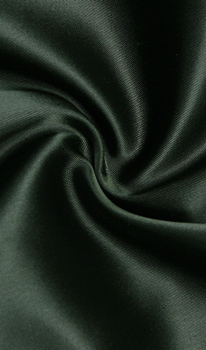 SATIN MIDI DRESS IN BLACKISH GREEN Dresses styleofcb 