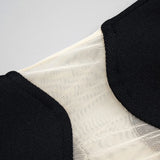 SCALLOPED MESH INSERT MAXI DRESS IN BLACK DRESS styleofcb 