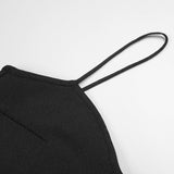 SCALLOPED MESH INSERT MAXI DRESS IN BLACK DRESS styleofcb 