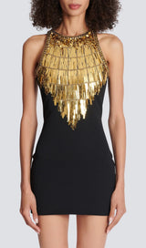 SEQUIN BANDAGE MINI DRESS IN BLACK DRESS STYLE OF CB 