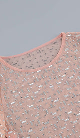 SEQUIN RHINESTONE MESH TOP IN LEAVES styleofcb 