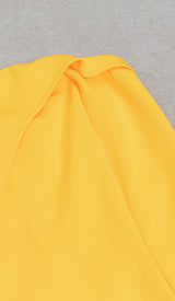 SLEEVELESS BANDEAU HIGH-LOW DRESS IN YELLOW DRESS styleofcb 