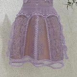 SLEEVELESS LACE A-LINE MINI DRESS IN LILAC DRESS STYLE OF CB 