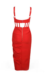 SPLIT BANDAGE MIDI DRESS IN RED Dresses styleofcb 