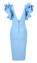 SPLIT MIDI DRESS IN BLUE Dresses styleofcb 