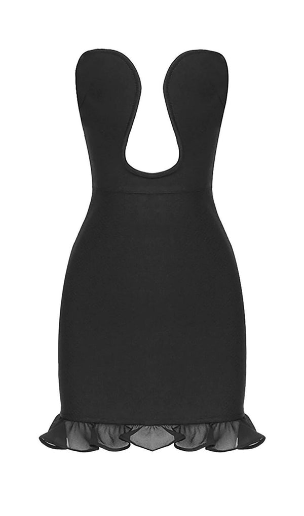 STRAPLESS BANDAGE MINI DRESS IN BLACK Dresses styleofcb 