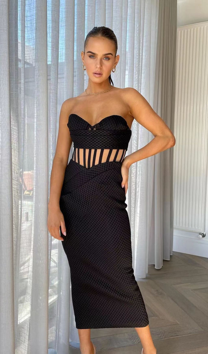STRAPLESS CORSET DRESS IN BLACK Dresses styleofcb 